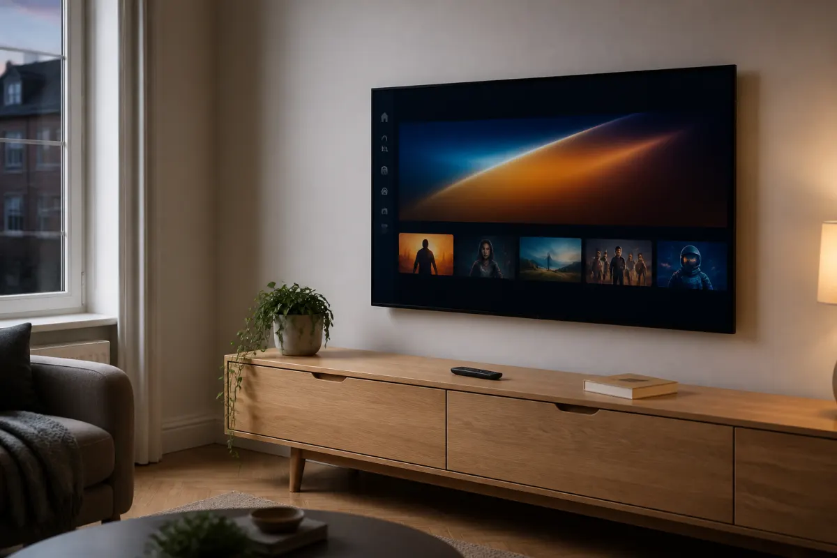Living room TV ready for Nikiptv setup